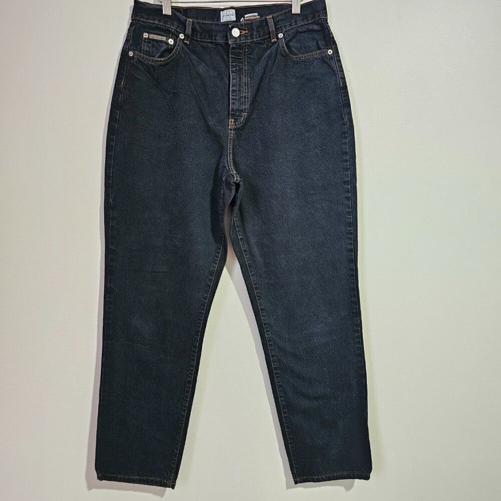 EUC CK CALVIN KLEIN JEANS DARK WASH HIGH RISE TAPER JEANS SIZE 16